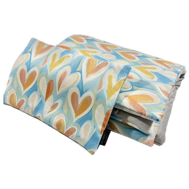 Zestaw Kocyk Velvet 75x100cm + Poduszka 25x40cm Velvet Latte Pastel Amour