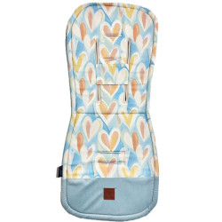 Stroller Pad Mint Pastel Amour - Velvet