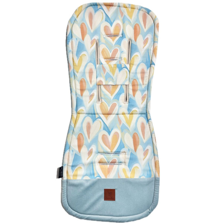 Stroller Pad Mint Pastel Amour - Velvet
