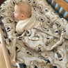 Newborn Blanket Light 75x100 Dark Grey Lord Dog - Velvet