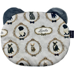 Teddy Pillow Dark Grey Lord Dog - Velvet
