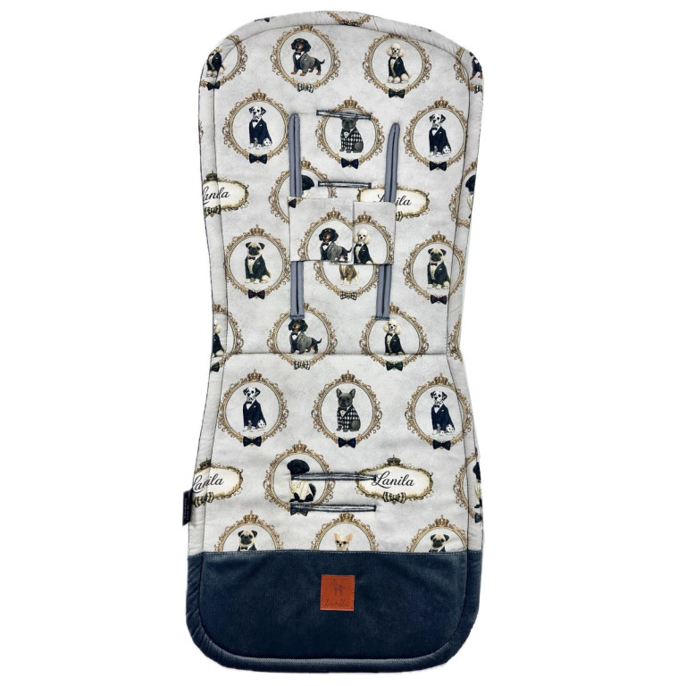 Stroller Pad Dark Grey Lord Dog - Velvet