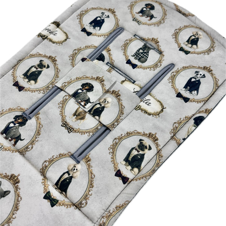 Stroller Pad Dark Grey Lord Dog - Velvet