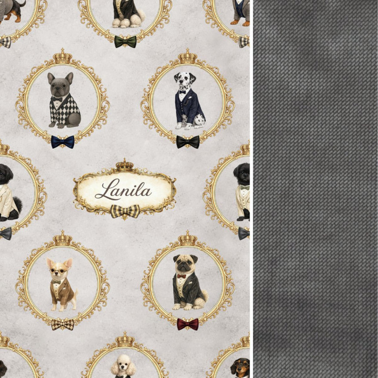 Newborn Blanket 60x70cm Dark Grey Lord Dog Velvet