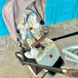 NEW Baby Set Pad + Pillow + Cover + Strap Mint Pastel Amour - Velvet