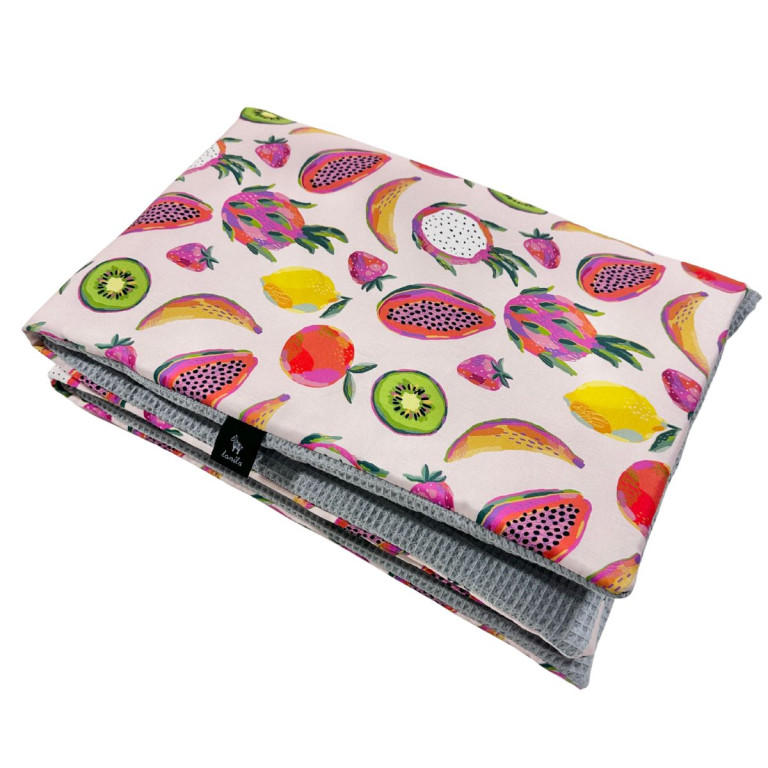 Medium Blanket 75x100cm Dove Grey Fruit Fiesta - Waffel