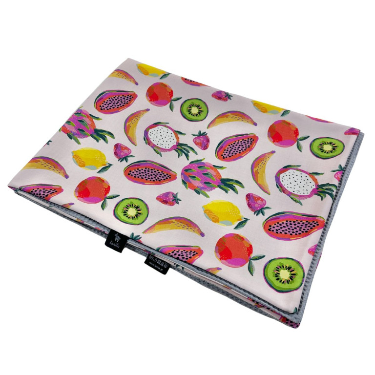 Kocyk Letni 100x130 Dove Grey Fruit Fiesta - Wafel