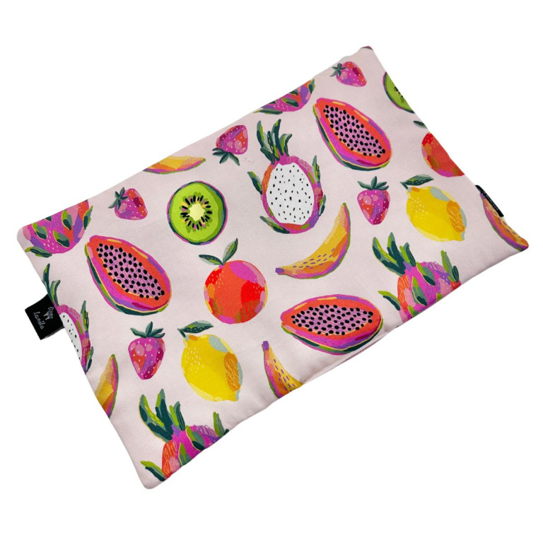 Medium Bed Pillow 25x40 Sepia Rose Fruit Fiesta - Velvet