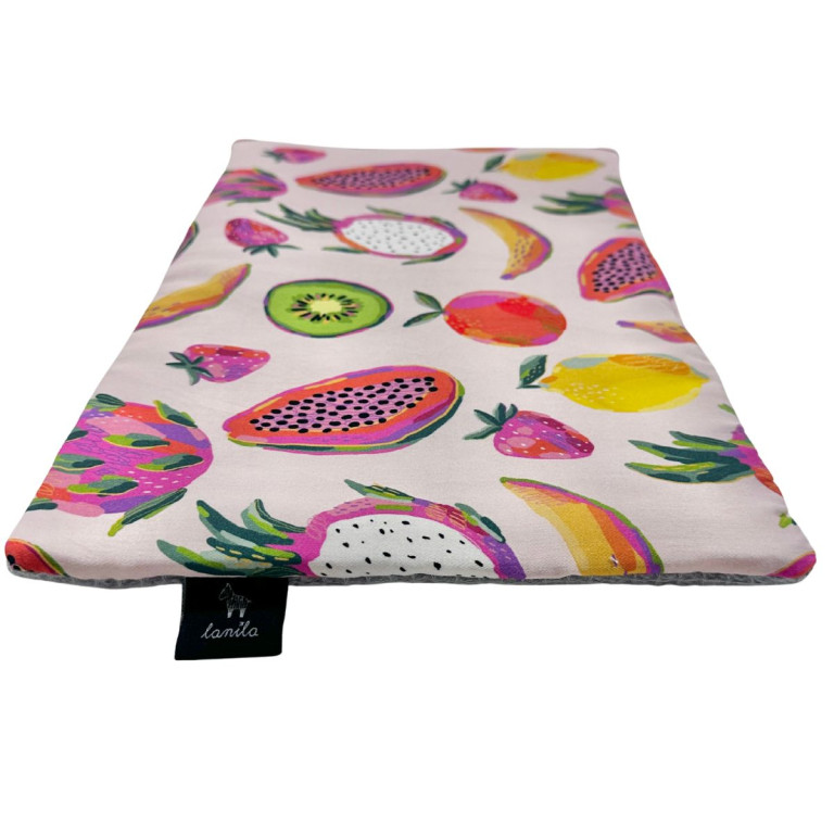 Medium Bed Pillow 25x40 Dove Grey Fruit Fiesta - Waffel