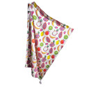 Cotton Swaddle with Grey Fringes Fruit Fiesta 75x100cm