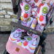 Stroller Pad Sepia Rose Fruit Fiesta - Velvet