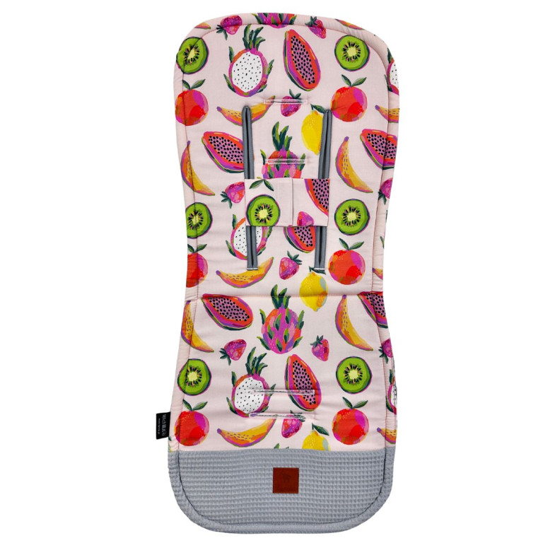 Stroller Pad Dove Grey Fruit Fiesta - Waffel