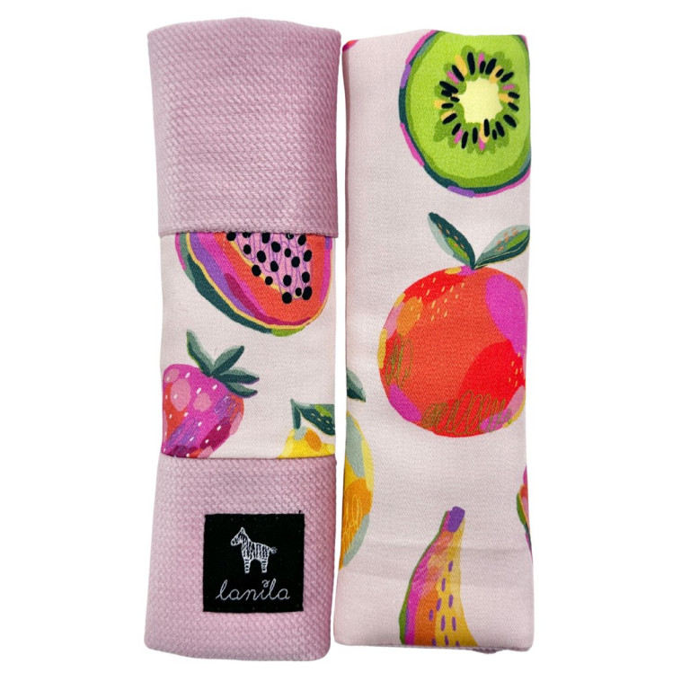 Seatbelt Cover Sepia Rose Fruit Fiesta - Velvet