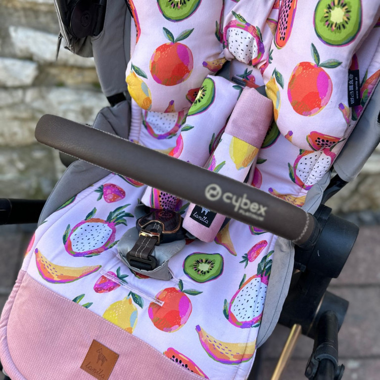 Seatbelt Cover Sepia Rose Fruit Fiesta - Velvet