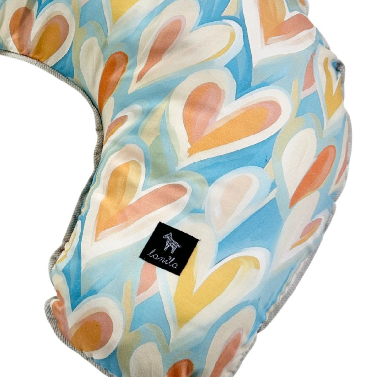 Breastfeeding Pillow Latte Pastel Amour - Velvet