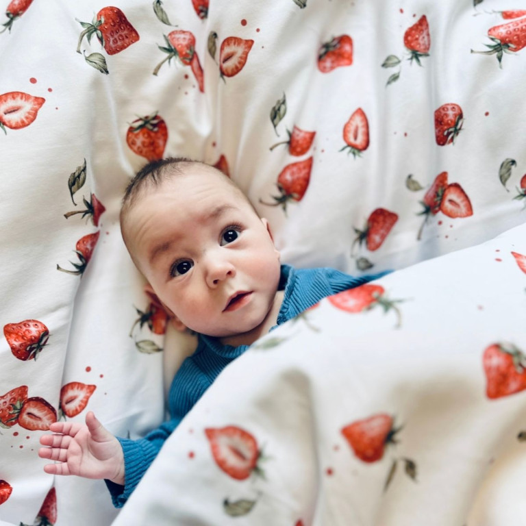 Beddings with Filling 100x130cm 100% Bamboo I Love Strawberry
