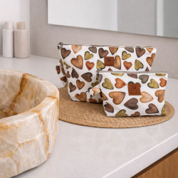 Cosmetic Bag Set Chocolate Pralines S and L