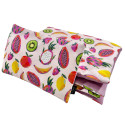 Zestaw Kocyk Velvet 100x130cm + Poduszka 40x60cm Velvet Sepia Rose Fruit Fiesta