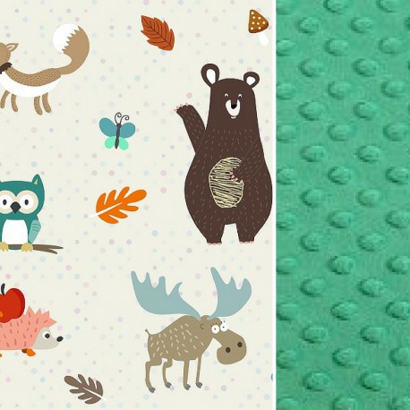 Poduszka "COOL BONE" Sea Foam In the Woods