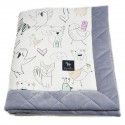 Newborn Blanket 60x70cm Grey Tender Friends - Velvet