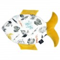 Fish Pillow Curry Goldenprint - Velvet