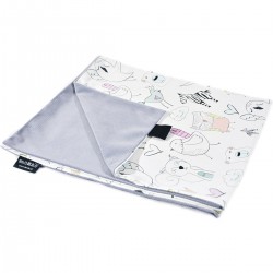 Medium Blanket Light 75x100cm Grey Tender Friends - Velvet