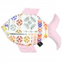Fish Pillow Pink Light Boho - Velvet