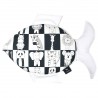 Fish Pillow White Wonderland - Velvet