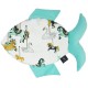 Fish Pillow Aqua Funfair - Velvet