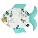 Fish Pillow Aqua Funfair - Velvet